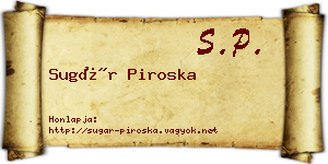 Sugár Piroska névjegykártya